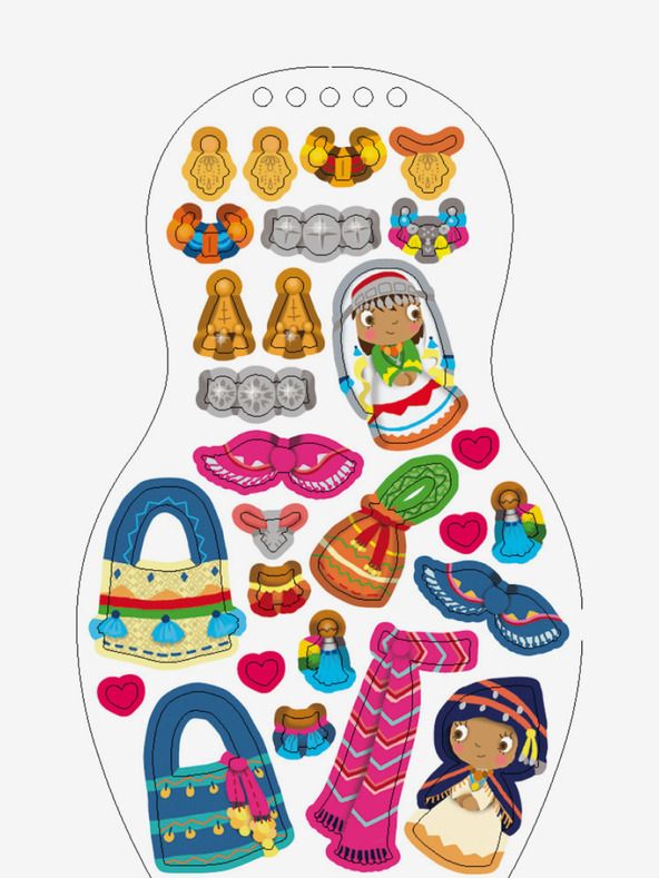 ELLA & MAX Verkleide die marokkanischen Puppen LOUNA - Malbuch