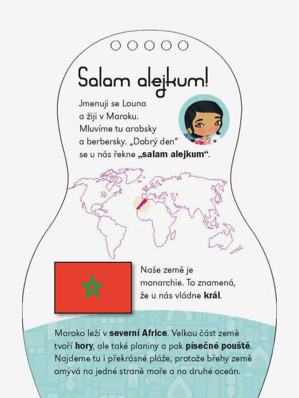 ELLA & MAX Verkleide die marokkanischen Puppen LOUNA - Malbuch