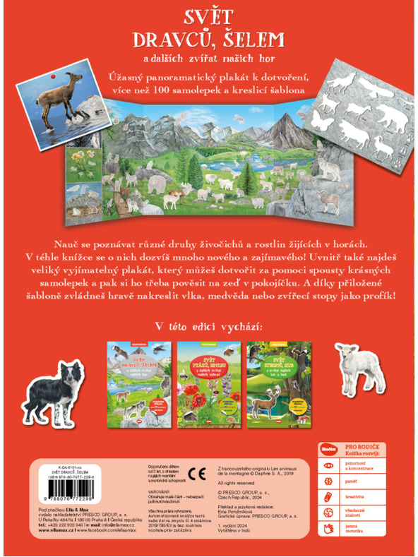 ELLA & MAX DIE WELT DER VÖGEL, TIERE UND ANDERER TIERE UNSERER BERGE - Poster und Stickerbuch