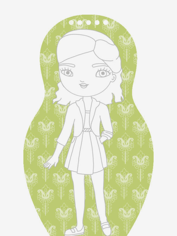 ELLA & MAX Mährische Puppen NATALKA verkleiden - Malbuch