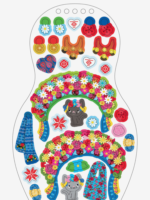 ELLA & MAX Verkleiden Sie ukrainische Puppen ALINA - Malvorlage