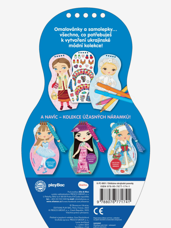 ELLA & MAX Verkleiden Sie ukrainische Puppen ALINA - Malvorlage