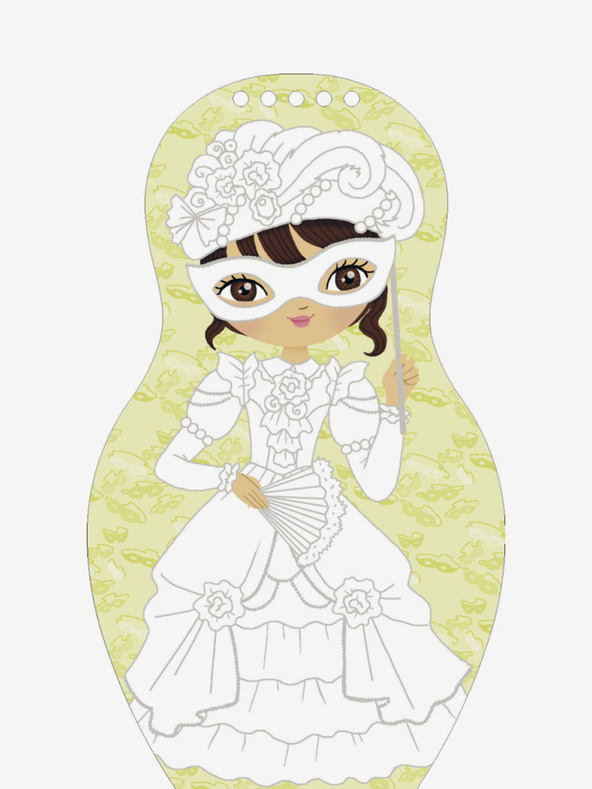 ELLA & MAX Puppen für den Karneval verkleiden - Malbuch