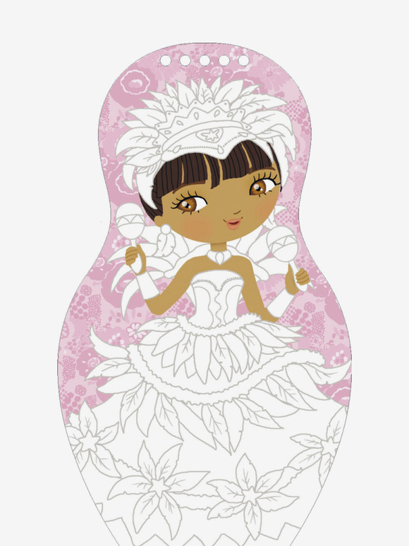 ELLA & MAX Puppen für den Karneval verkleiden - Malbuch