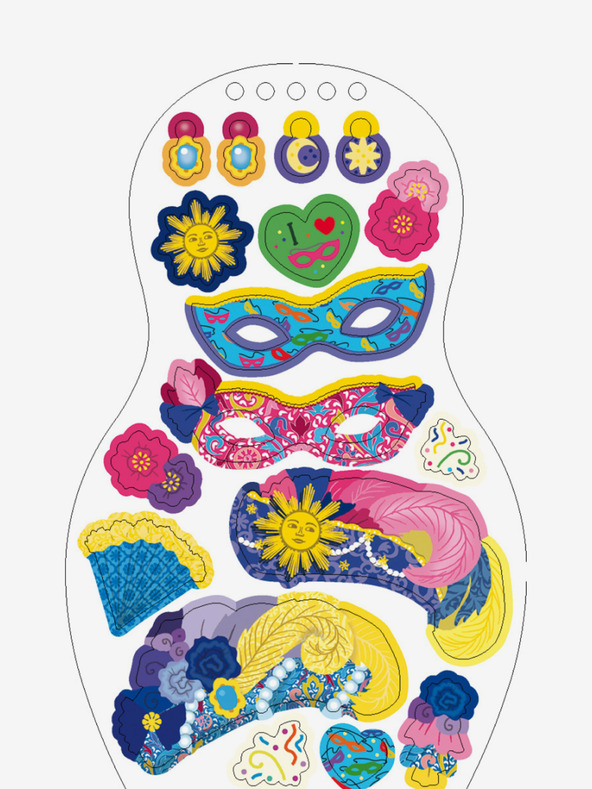 ELLA & MAX Puppen für den Karneval verkleiden - Malbuch