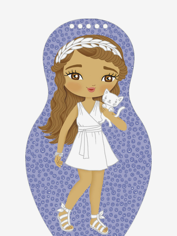 ELLA & MAX Griechische Puppen anziehen ELENA - Ausmalbuch