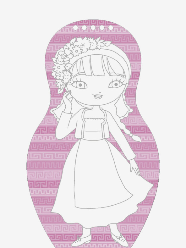 ELLA & MAX Griechische Puppen anziehen ELENA - Ausmalbuch