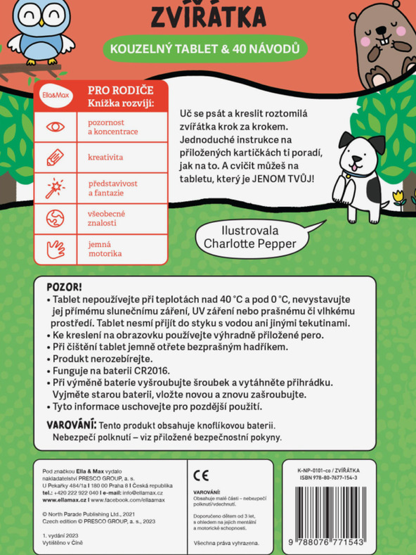 ELLA & MAX Zaubertafel & 40 Anleitungen - TIERE
