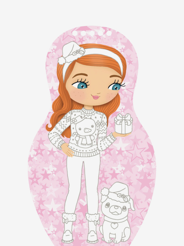 ELLA & MAX Anziehen von Puppen WEIHNACHTEN - Malbuch