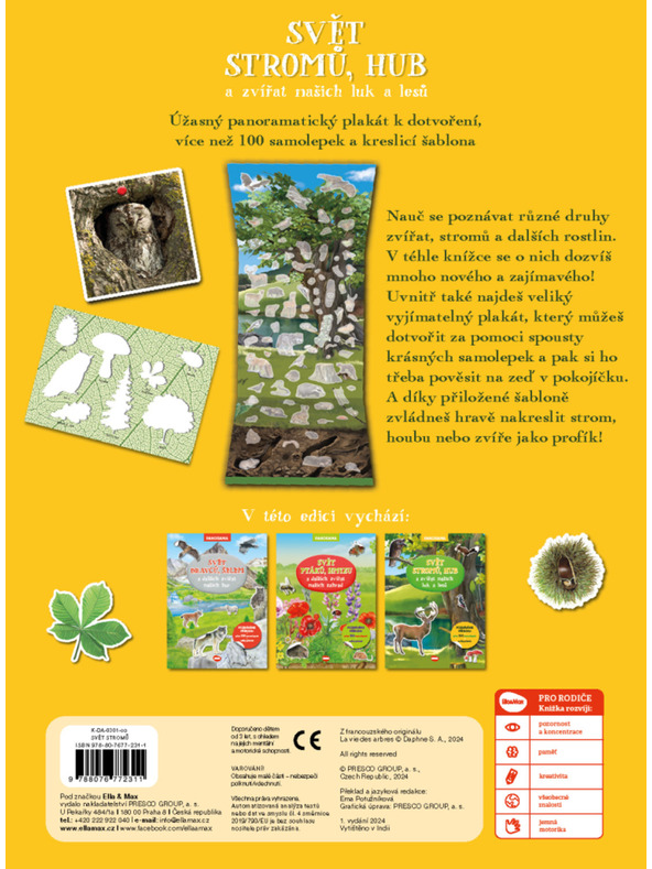 ELLA & MAX DIE WELT DER BÄUME, MUSCHELN und Tiere unserer Wiesen und Wälder - Buch mit Poster und Aufklebern