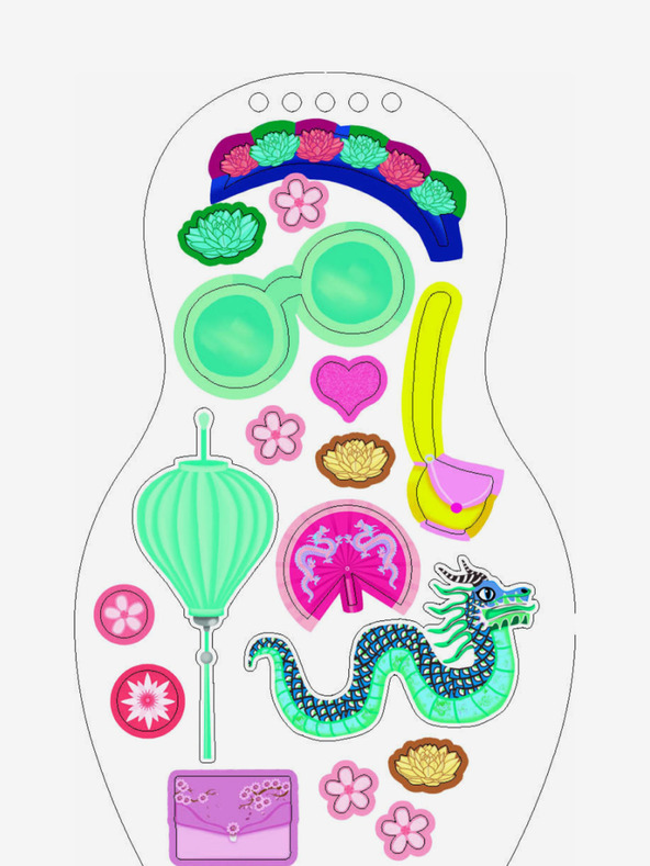 ELLA & MAX Vietnamesische Puppen anziehen NGOC - Malbuch