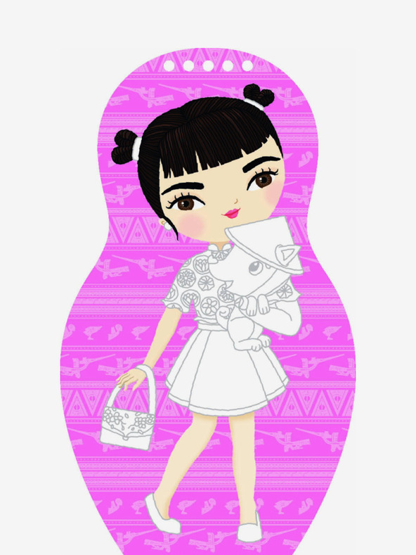 ELLA & MAX Vietnamesische Puppen anziehen NGOC - Malbuch