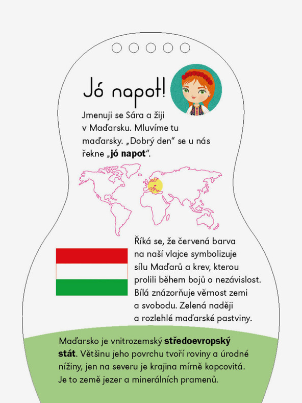 ELLA & MAX Ungarische Puppen anziehen SARA - Ausmalbuch