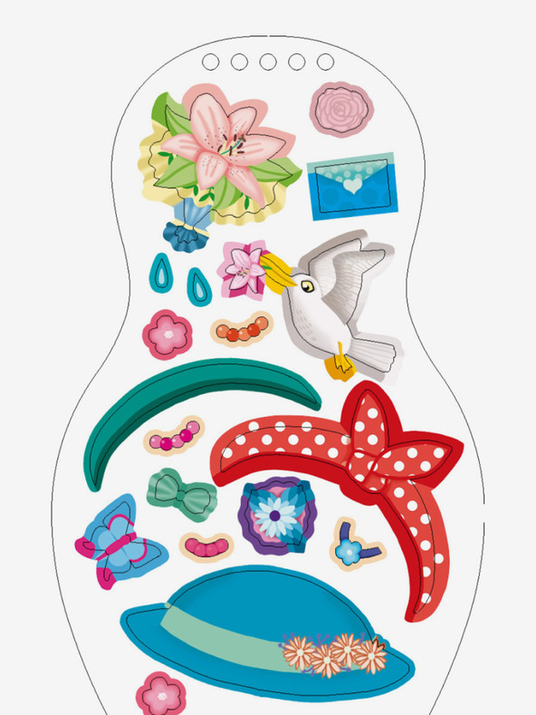 ELLA & MAX Ungarische Puppen anziehen SARA - Ausmalbuch