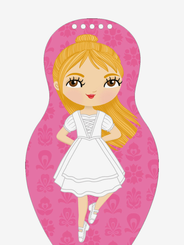 ELLA & MAX Ungarische Puppen anziehen SARA - Ausmalbuch