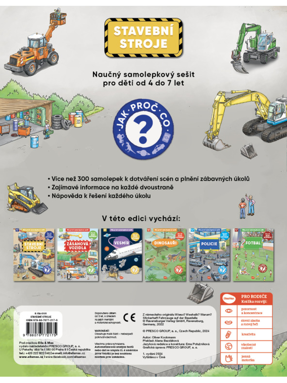 ELLA & MAX Mein erstes Stickerbuch - BAUMASCHINEN