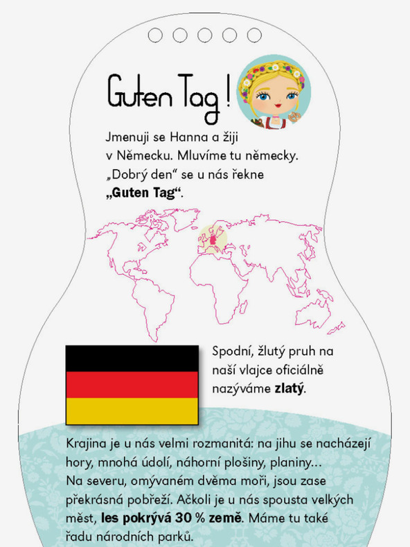 ELLA & MAX Anziehen deutscher HANNA-Puppen - Malbuch