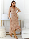 Edoti Beige Damen Blumenkleid Edoti