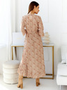Edoti Beige Damen Blumenkleid Edoti