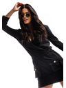 Edoti Schwarzes Edoti Kleid für Frauen