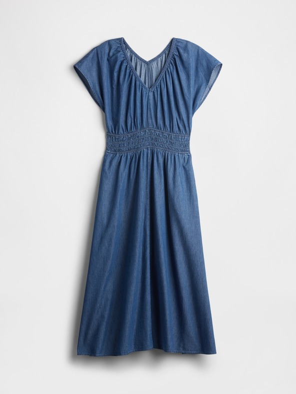 GAP Damen-Chambray-Maxikleid mit Taschen Americana GAP