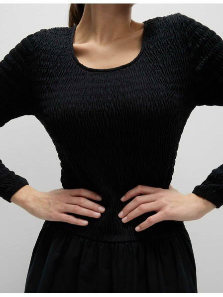 Marks & Spencer Marks & Spencer Midikleid aus reiner Baumwolle mit ausgestellter Taille schwarz