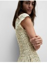 Marks & Spencer Flowing Gathered Midi Dress in Pure Cotton by Marks & Spencer Cream