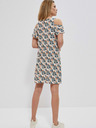 Moodo Weißes gemustertes Damenkleid Moodo