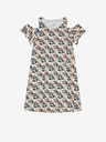 Moodo Weißes gemustertes Damenkleid Moodo