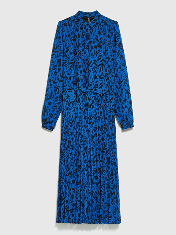 Moodo Schwarz-blaues geblümtes Damenkleid Moodo