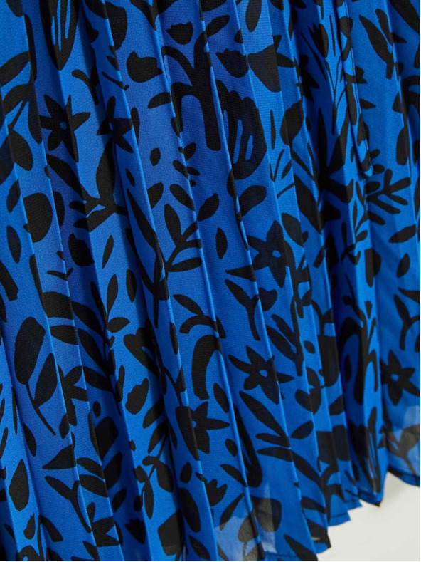 Moodo Schwarz-blaues geblümtes Damenkleid Moodo