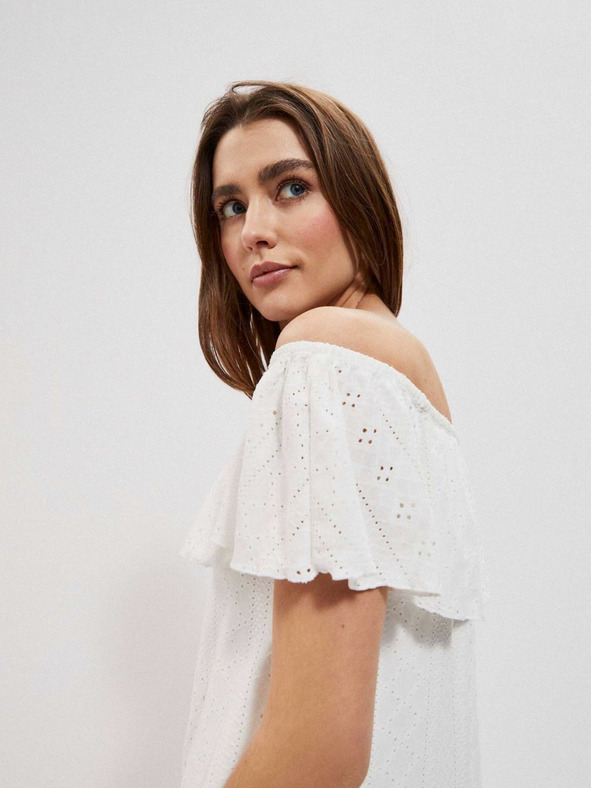 Moodo Weißes Damenkleid Moodo