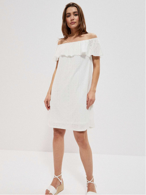 Moodo Weißes Damenkleid Moodo