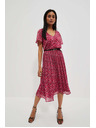 Moodo Rosa Damen-Blumenkleid Moodo