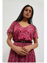Moodo Rosa Damen-Blumenkleid Moodo