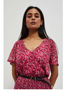 Moodo Rosa Damen-Blumenkleid Moodo