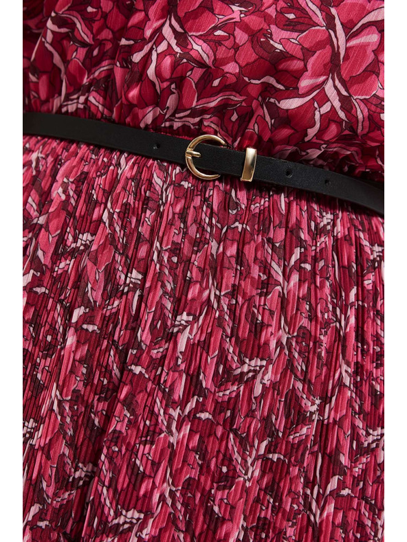 Moodo Rosa Damen-Blumenkleid Moodo