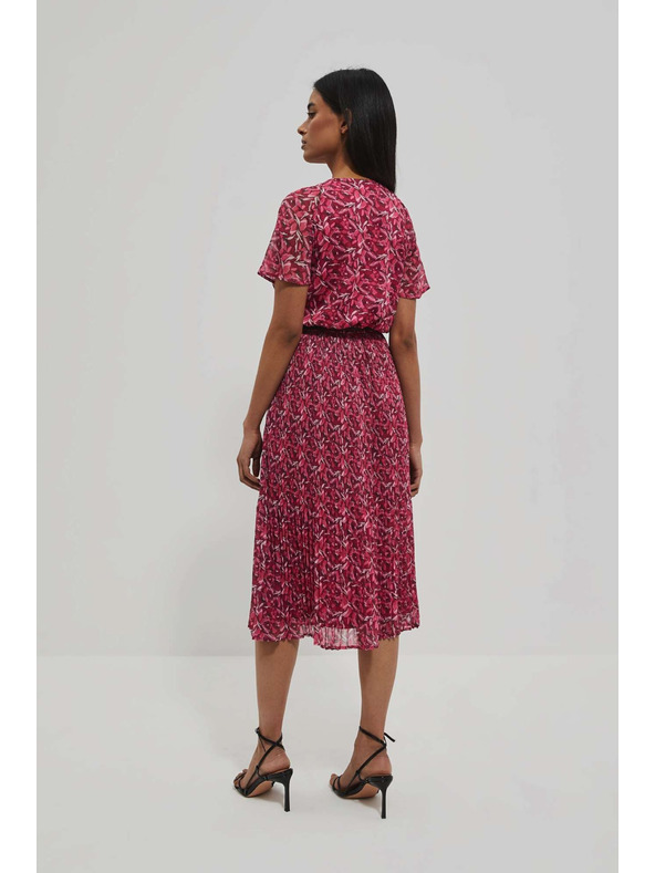 Moodo Rosa Damen-Blumenkleid Moodo