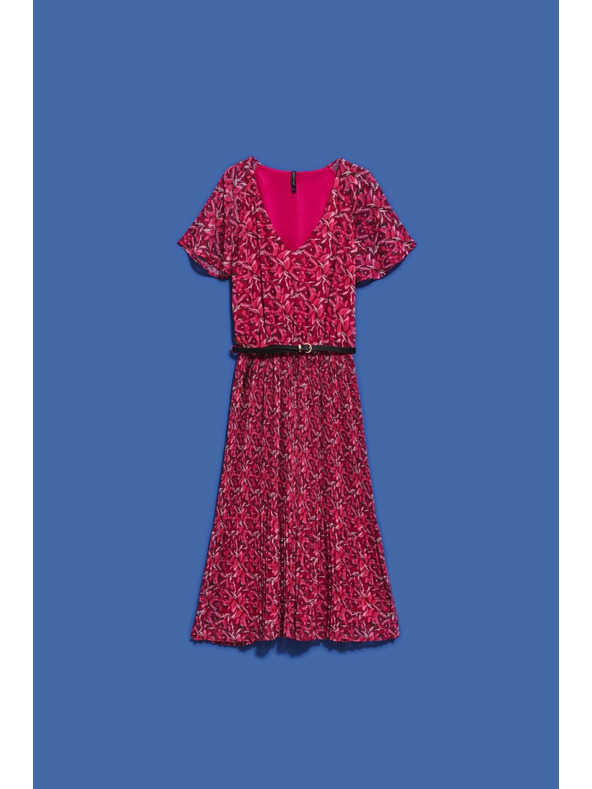 Moodo Rosa Damen-Blumenkleid Moodo