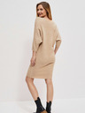 Moodo Beigefarbenes Damenkleid Moodo