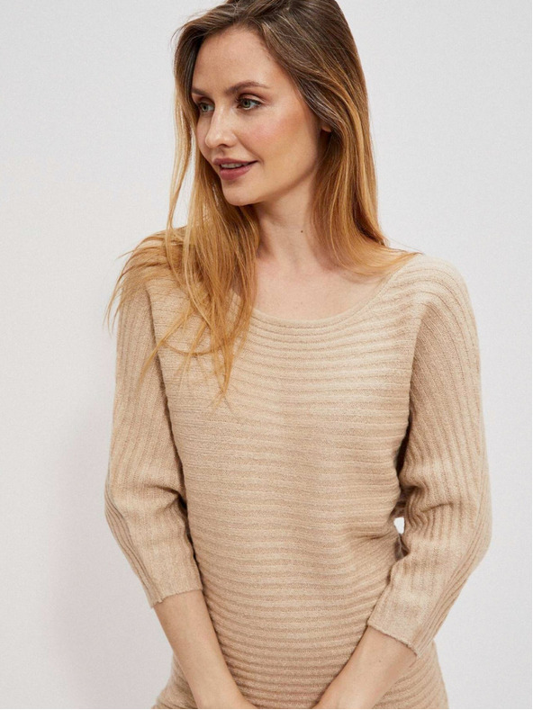 Moodo Beigefarbenes Damenkleid Moodo