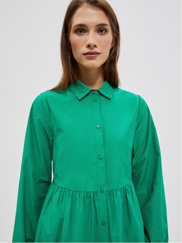 Moodo Grünes Damen Shirtkleid Moodo