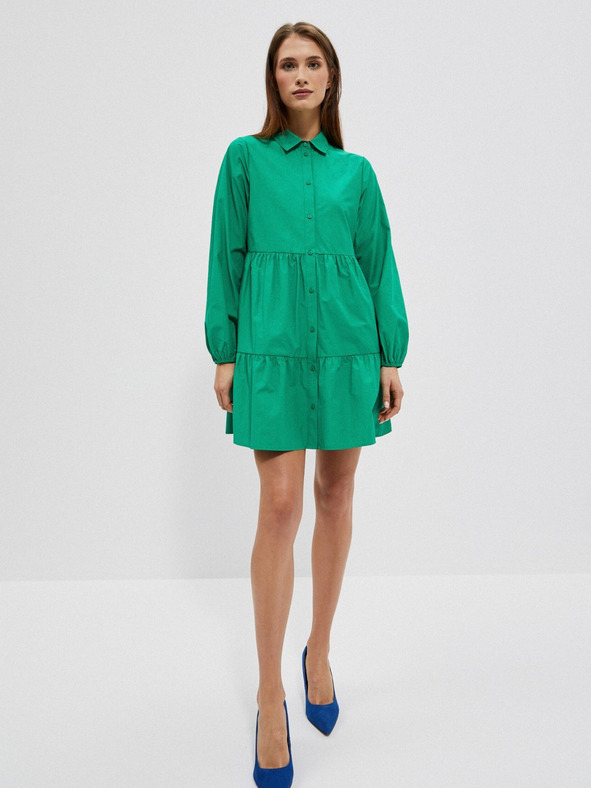 Moodo Grünes Damen Shirtkleid Moodo