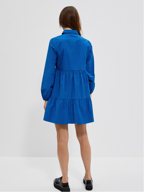Moodo Blaues Damen-Shirt-Kleid Moodo