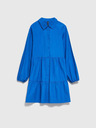 Moodo Blaues Damen-Shirt-Kleid Moodo