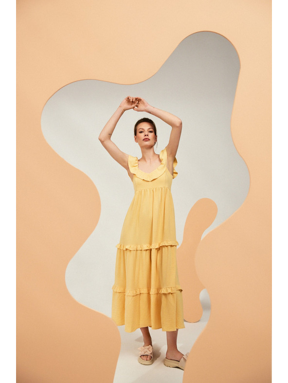 Moodo Gelbes Damenkleid Moodo