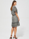 Moodo Schwarzes gemustertes Damenkleid Moodo