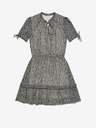 Moodo Schwarzes gemustertes Damenkleid Moodo