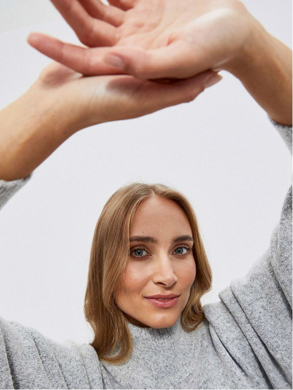 Moodo Hellgraues Damenkleid Moodo