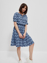 Moodo Blaues geblümtes Damenkleid Moodo